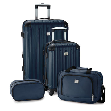 Geoffrey Beene Colorado 4 Pc Luggage Set, Navy - GeoffreyBeene