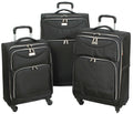 Geoffrey Beene Ultra Light-Weight Midnight Collection 3 Pc Luggage Set, Black - GeoffreyBeene