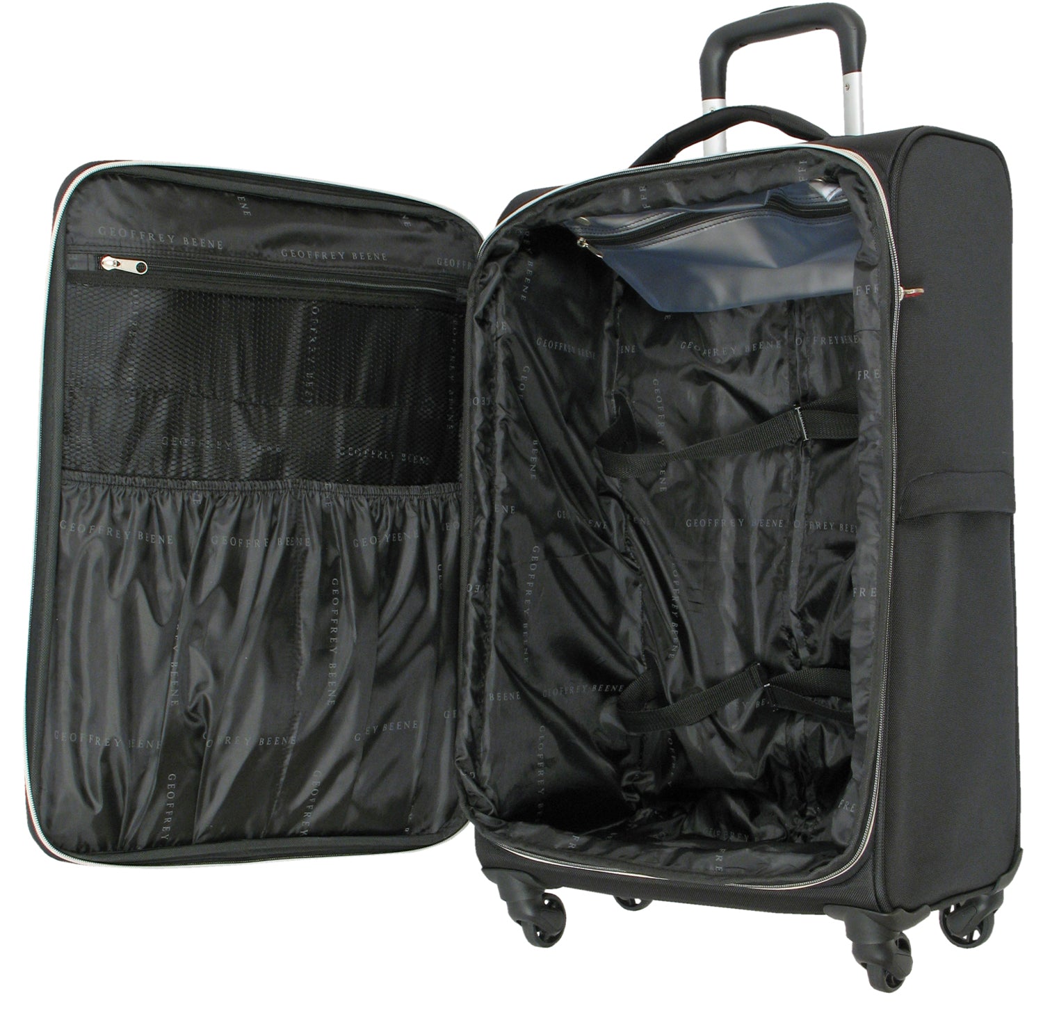Geoffrey Beene Ultra Light-Weight Midnight Collection 3 Pc Luggage Set, Black - GeoffreyBeene