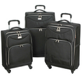 Geoffrey Beene Ultra Light-Weight Midnight Collection 3 Pc Luggage Set, Black - GeoffreyBeene