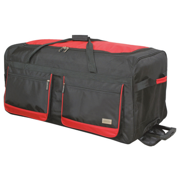Geoffrey Beene Jumbo 36” Duffle Wheeler Luggage, Black w/ Red
